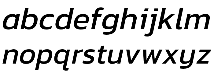 Kanit Italic Font LOWERCASE