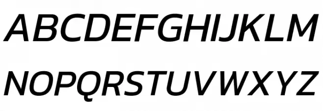 Kanit Italic फ़ॉन्ट अपरकेस