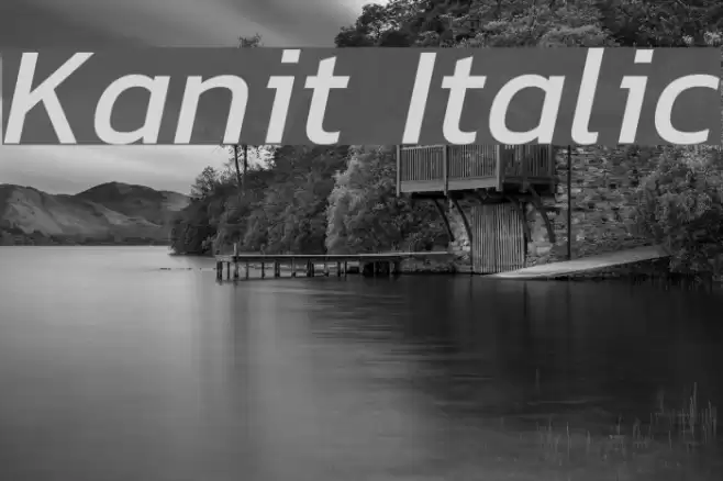 Kanit Italic Font examples