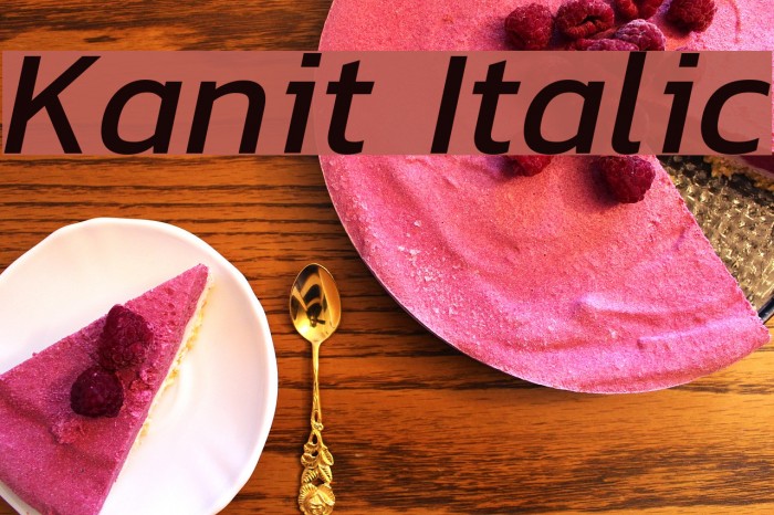 Kanit Italic Font examples