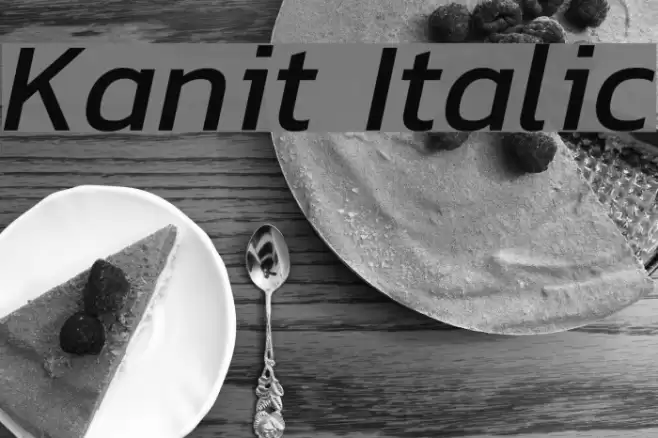 Kanit Italic Font examples