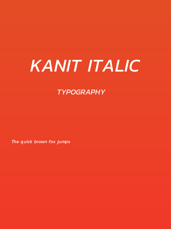 Kanit Italic Poster