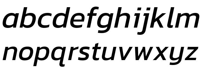 Kanit Italic Font LOWERCASE