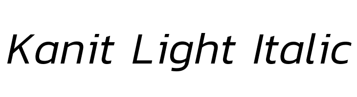 Kanit Light Italic Font