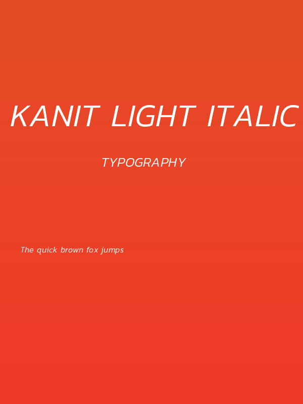 Kanit Light Italic Poster