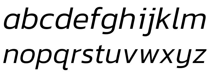 Kanit Light Italic Font LOWERCASE