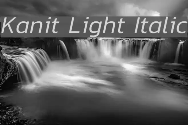 Kanit Light Italic Font examples