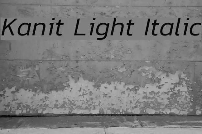 Kanit Light Italic Font examples