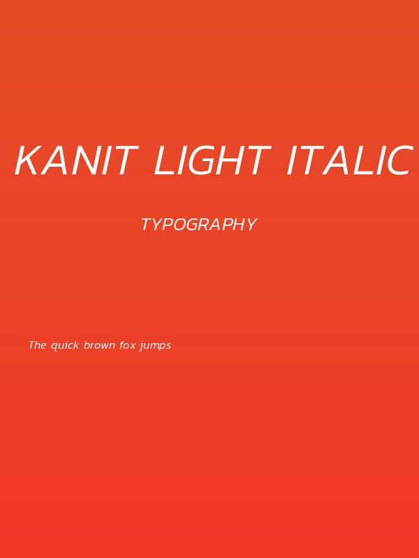 Kanit Light Italic Poster