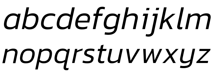 Kanit Light Italic Font LOWERCASE