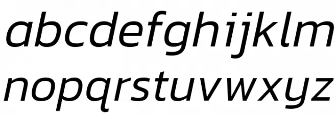 Kanit Light Italic 字体 小写