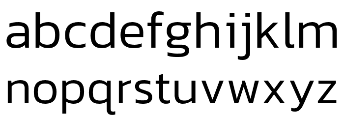 Kanit-Light Font LOWERCASE