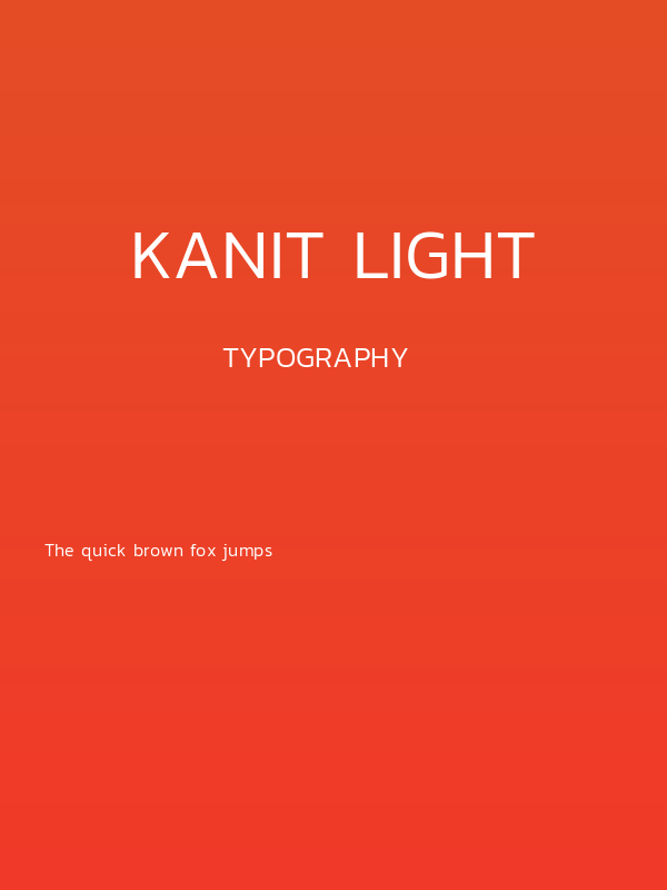 Kanit Light Poster