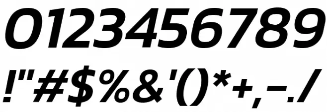 Kanit Medium Italic Font OTHER CHARS