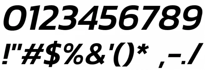 Kanit Medium Italic Font OTHER CHARS