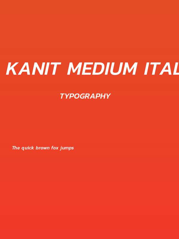 Kanit Medium Italic Poster