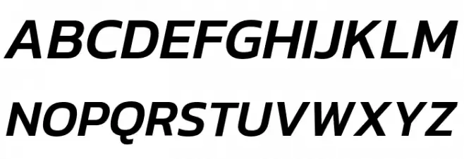 Kanit Medium Italic फ़ॉन्ट अपरकेस