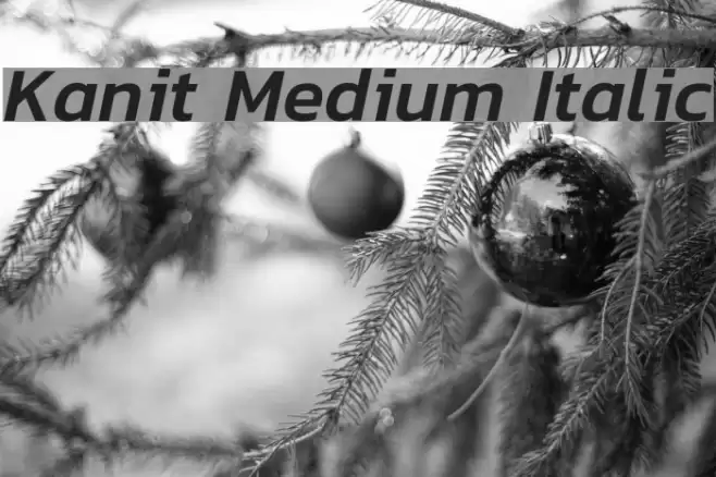 Kanit Medium Italic Font examples