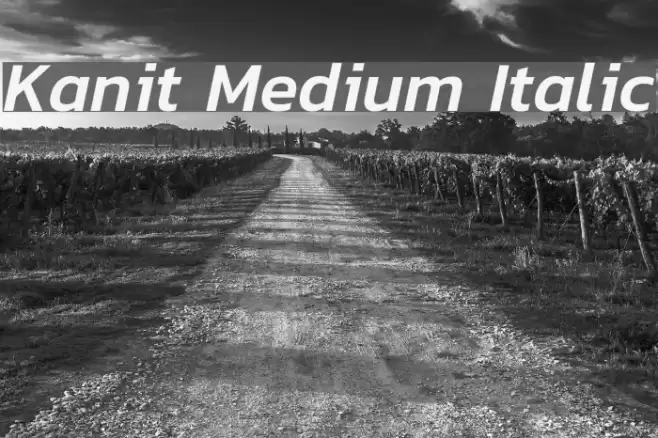 Kanit Medium Italic Font examples
