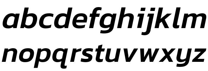 Kanit Medium Italic Font LOWERCASE