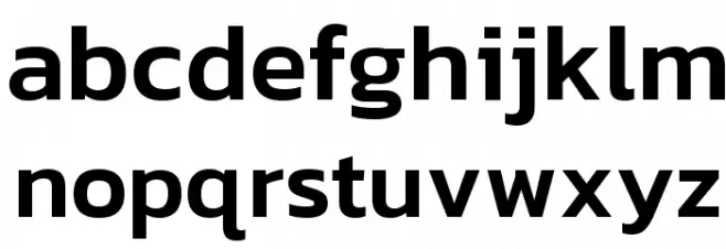 Kanit Medium Font LOWERCASE