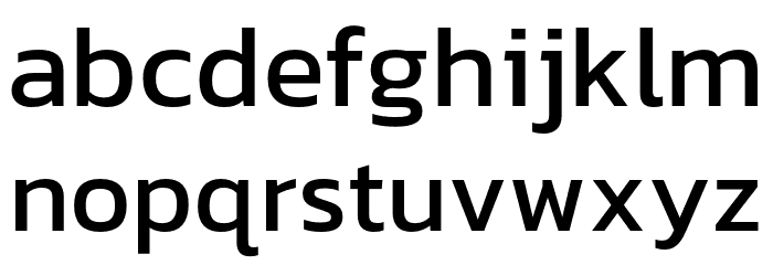 Kanit-Regular Font LOWERCASE