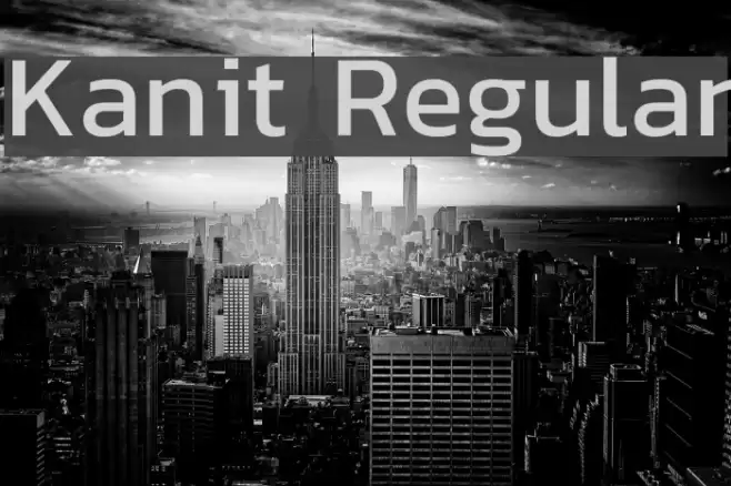 Kanit Regular Font examples