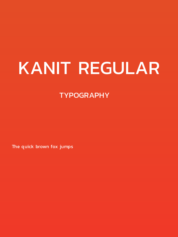 Kanit Regular Poster