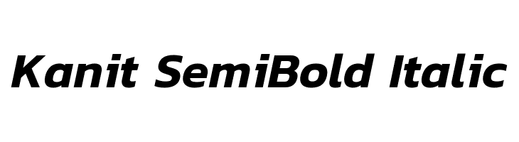 Kanit SemiBold Italic Font