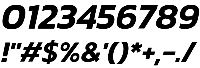 Kanit SemiBold Italic Font OTHER CHARS