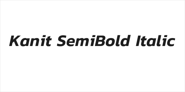 Kanit SemiBold Italic Logo
