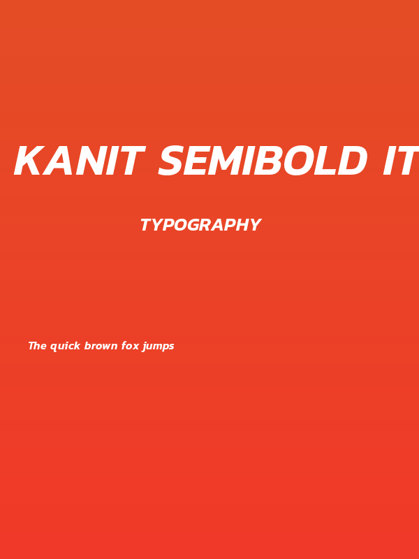Kanit SemiBold Italic Poster