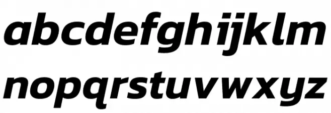 Kanit SemiBold Italic फ़ॉन्ट लोअरकेस