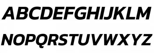 Kanit SemiBold Italic फ़ॉन्ट अपरकेस