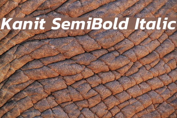 Kanit SemiBold Italic Font examples