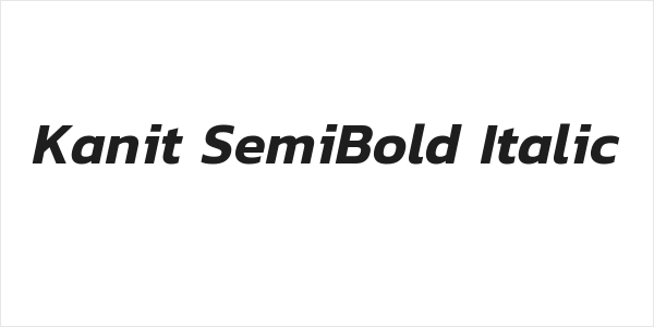 Kanit SemiBold Italic Logo