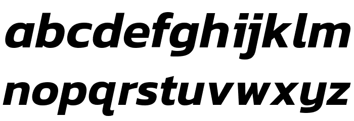 Kanit SemiBold Italic Font LOWERCASE
