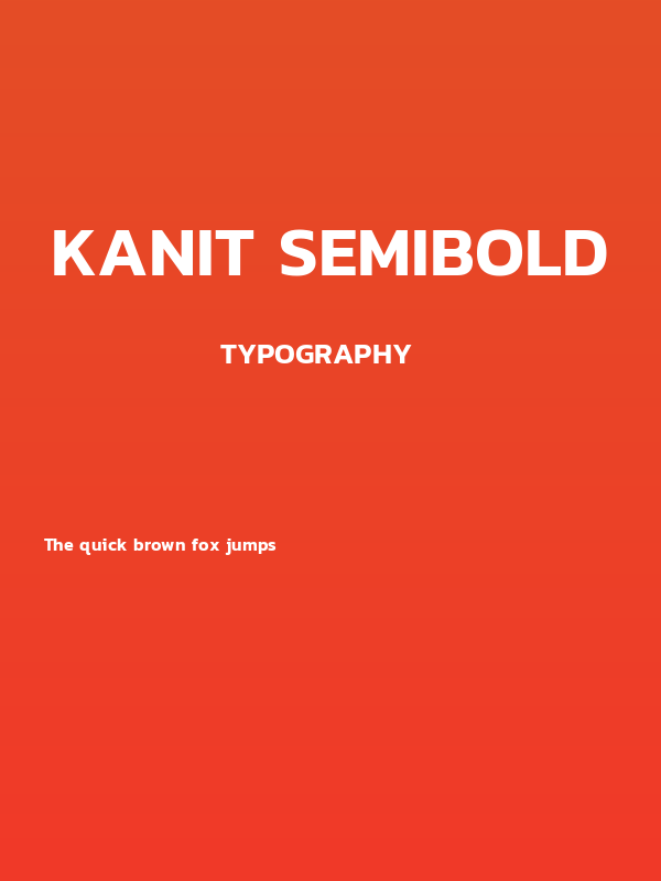 Kanit SemiBold Poster