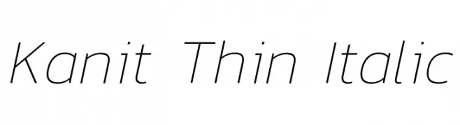 Kanit Thin Italic 