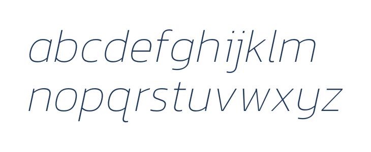 Kanit Thin Italic Lowercase