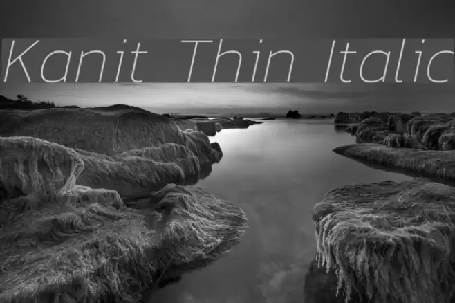 Kanit Thin Italic  examples