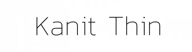 Kanit Thin  Frei Schriftart Herunterladen