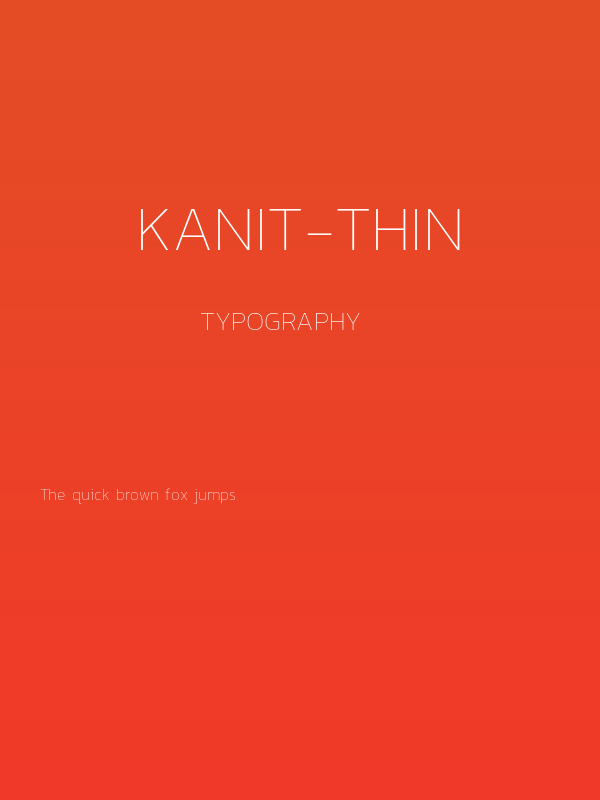 Kanit-Thin Poster