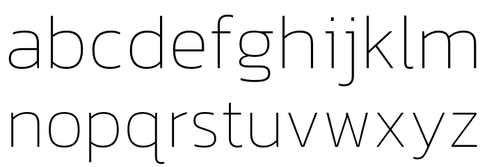 Kanit-Thin Font LOWERCASE