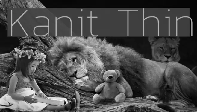 Kanit Thin Font examples