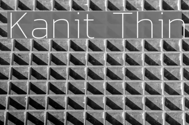 Kanit Thin Font examples