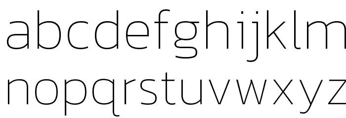 Kanit Thin Font LOWERCASE