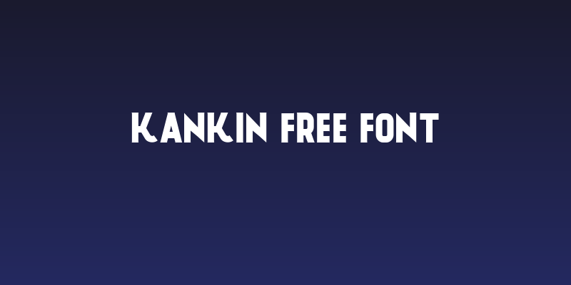 Kankin FREE FONT Social Header