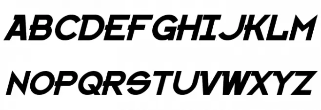 Kanno Bold Italic Caratteri MAIUSCOLE