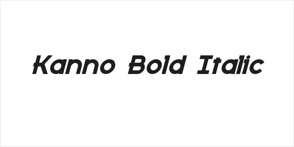 Kanno Bold Italic Logo